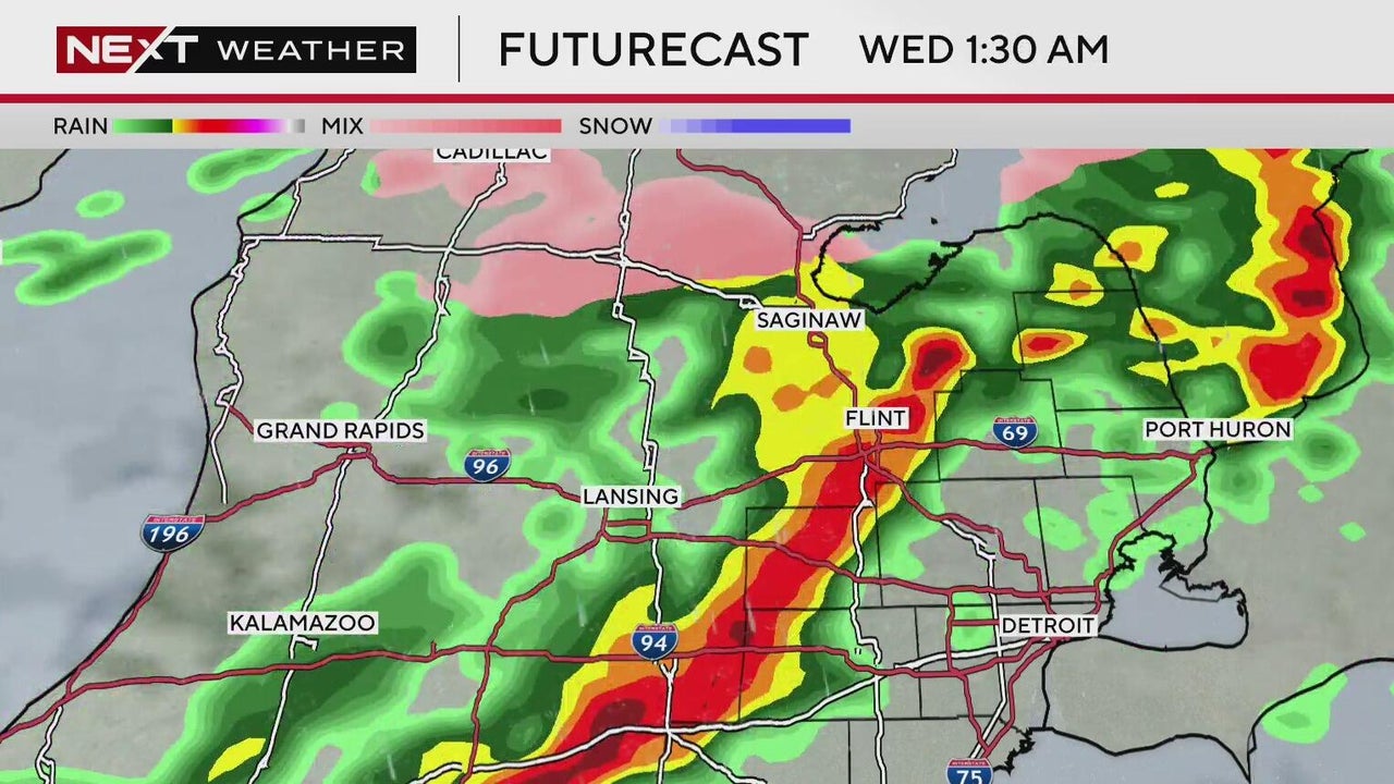 Severe weather heading to southeast Michigan overnight Tuesday