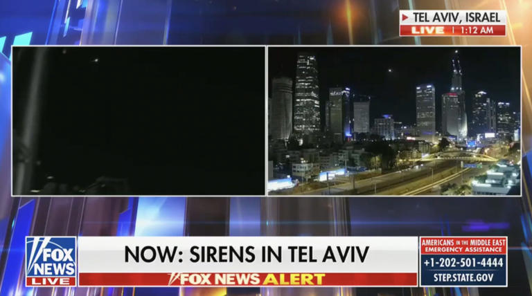 Fox News captures Israeli missiles intercepting attacks live on air
