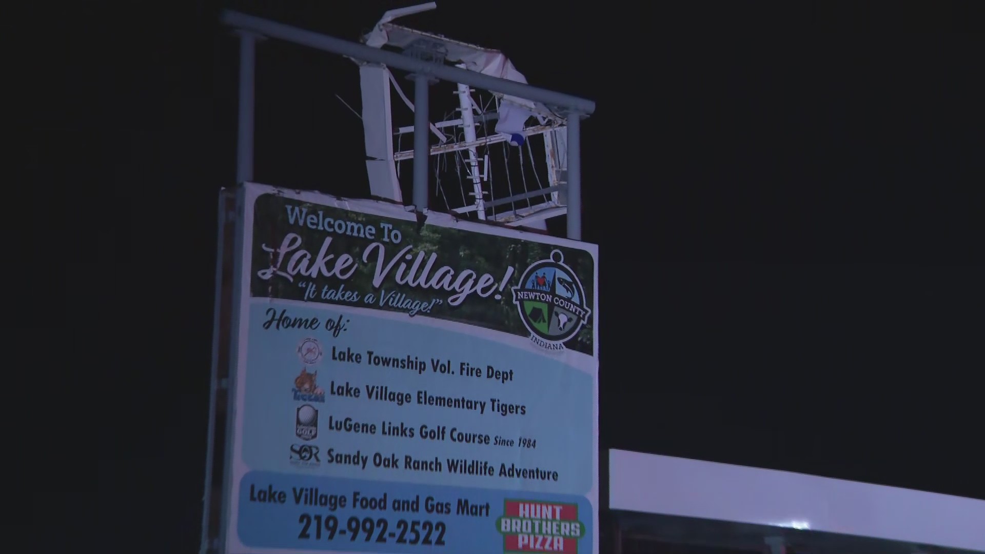 Storm damage reported in Lake Village, Indiana