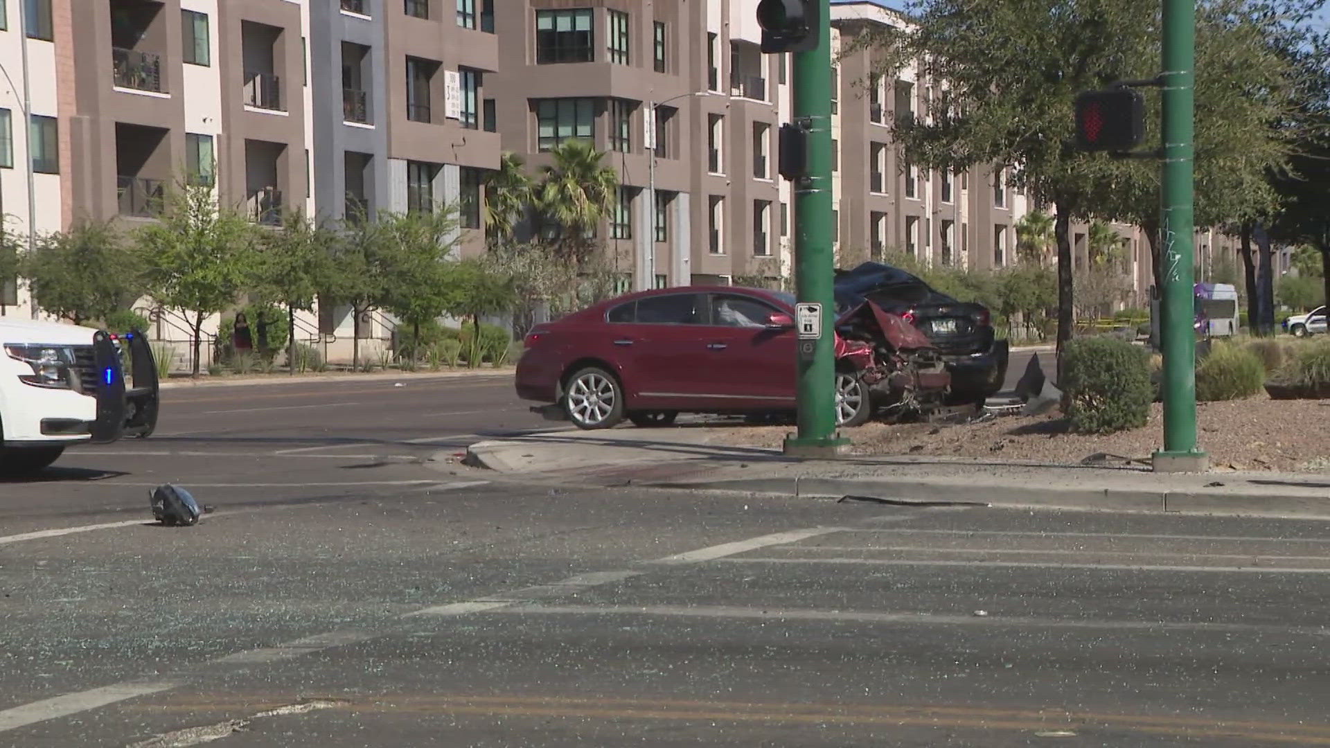 Unlicensed woman hit car after running red light at twice the speed ...