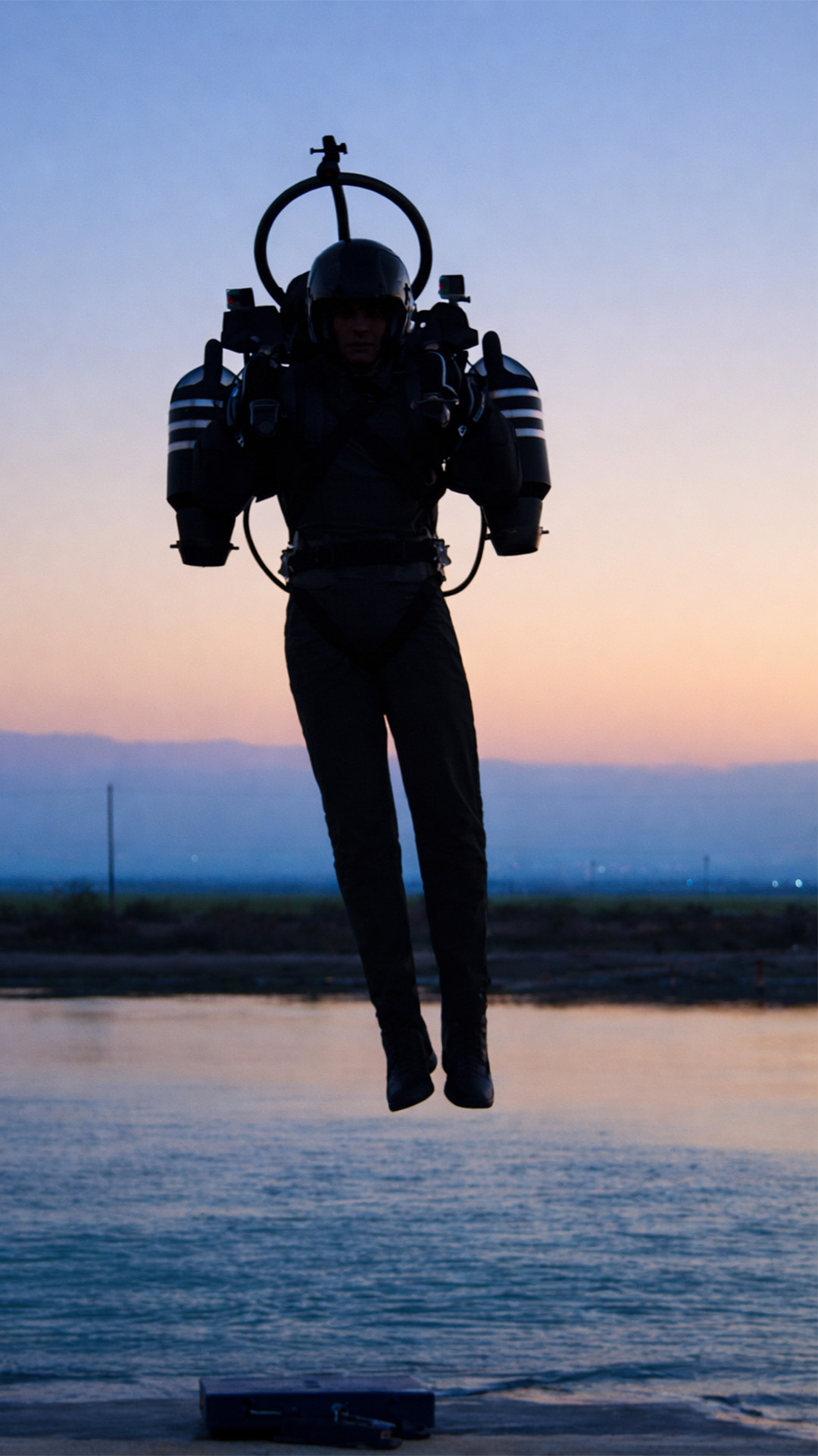 The first seconds of a jet pack flight