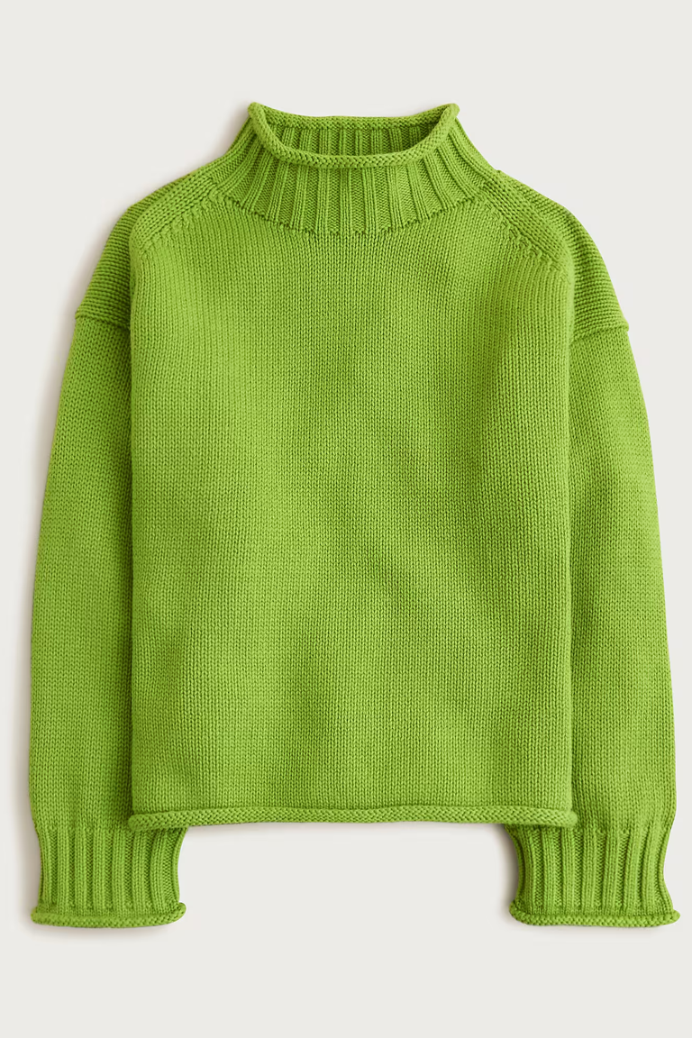 J.Crew, 2025 Rollneck™ Sweater in Floral-Print Heritage Cotton