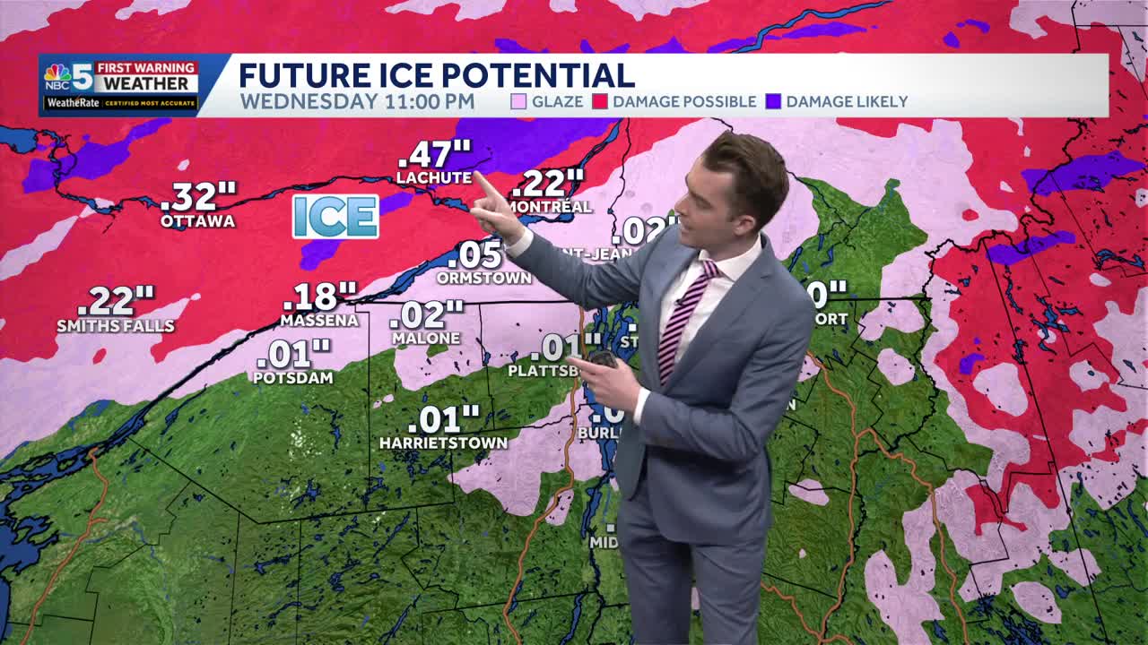 Rain and localized ice Wednesday, turning colder late week in Vermont ...