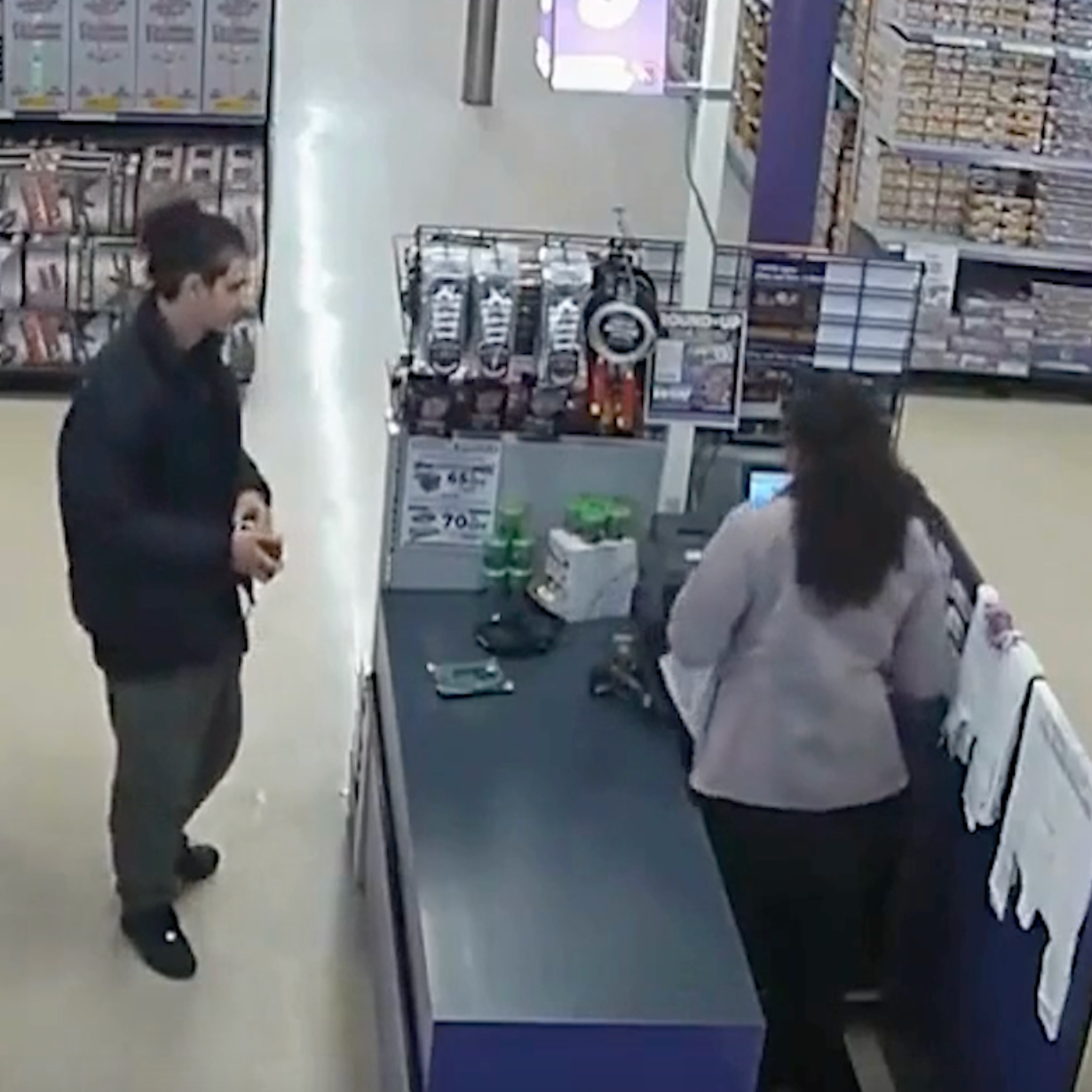 Video appears to show bomb suspect purchasing fuse at fireworks store
