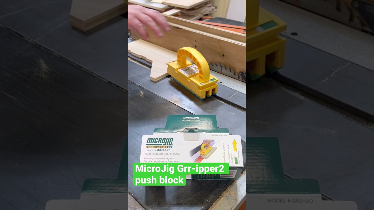 MicroJig Grr-ipper 2 push block for the table saw #woodwork #tools #diy