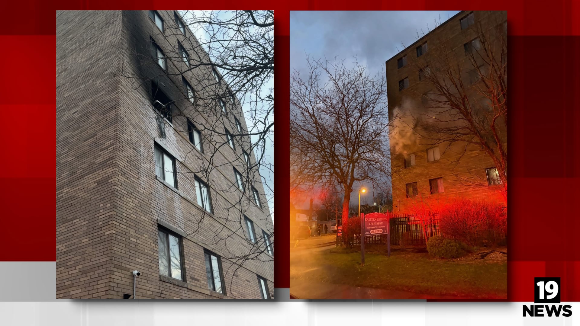 Crews battle early morning apartment fire in East Cleveland