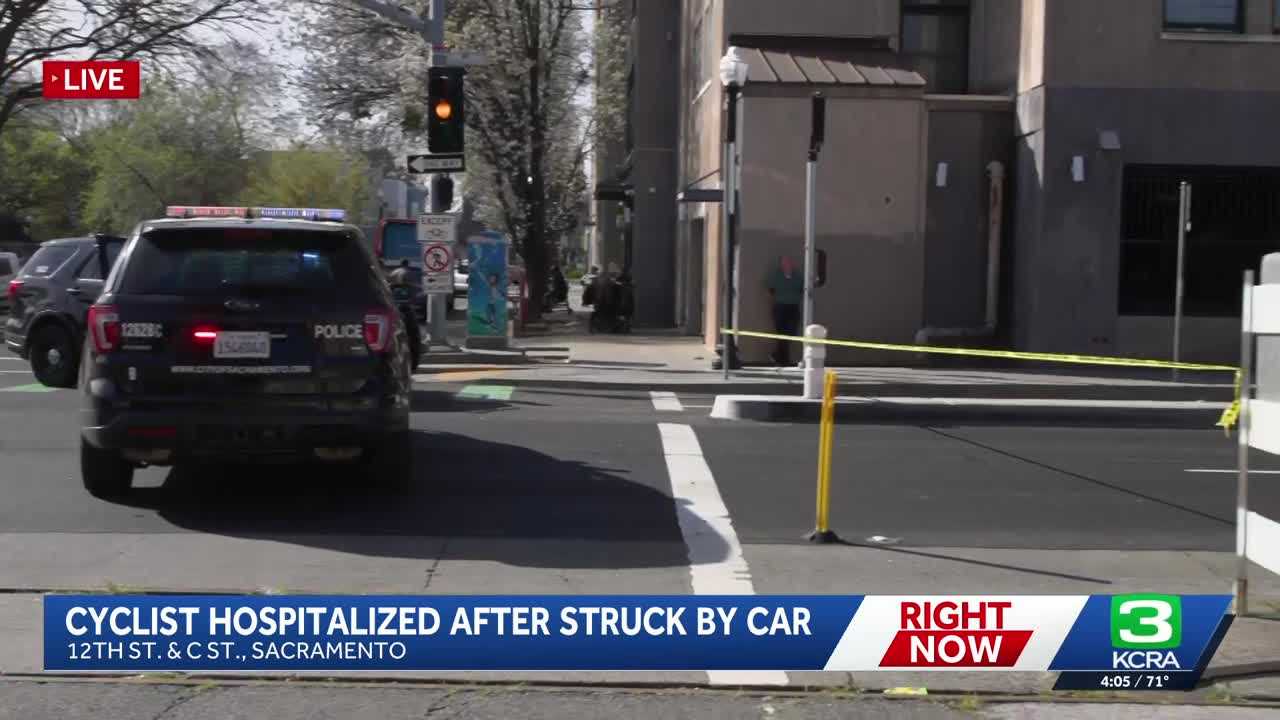 Bicyclist dies at hospital after being hit by car in downtown Sacramento