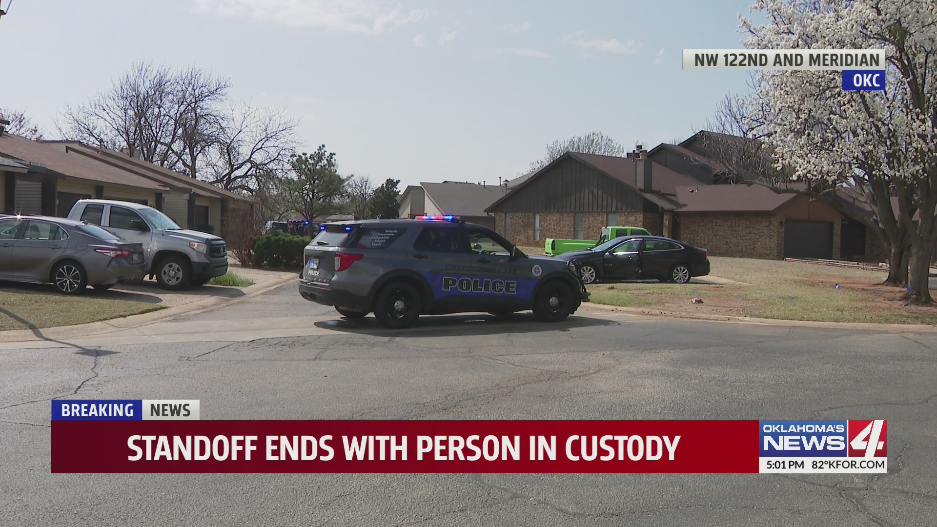 Standoff ends with person in custody