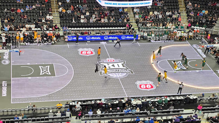 Big 12’s ‘slippery’ LED glass court draws mixed reviews from players ...
