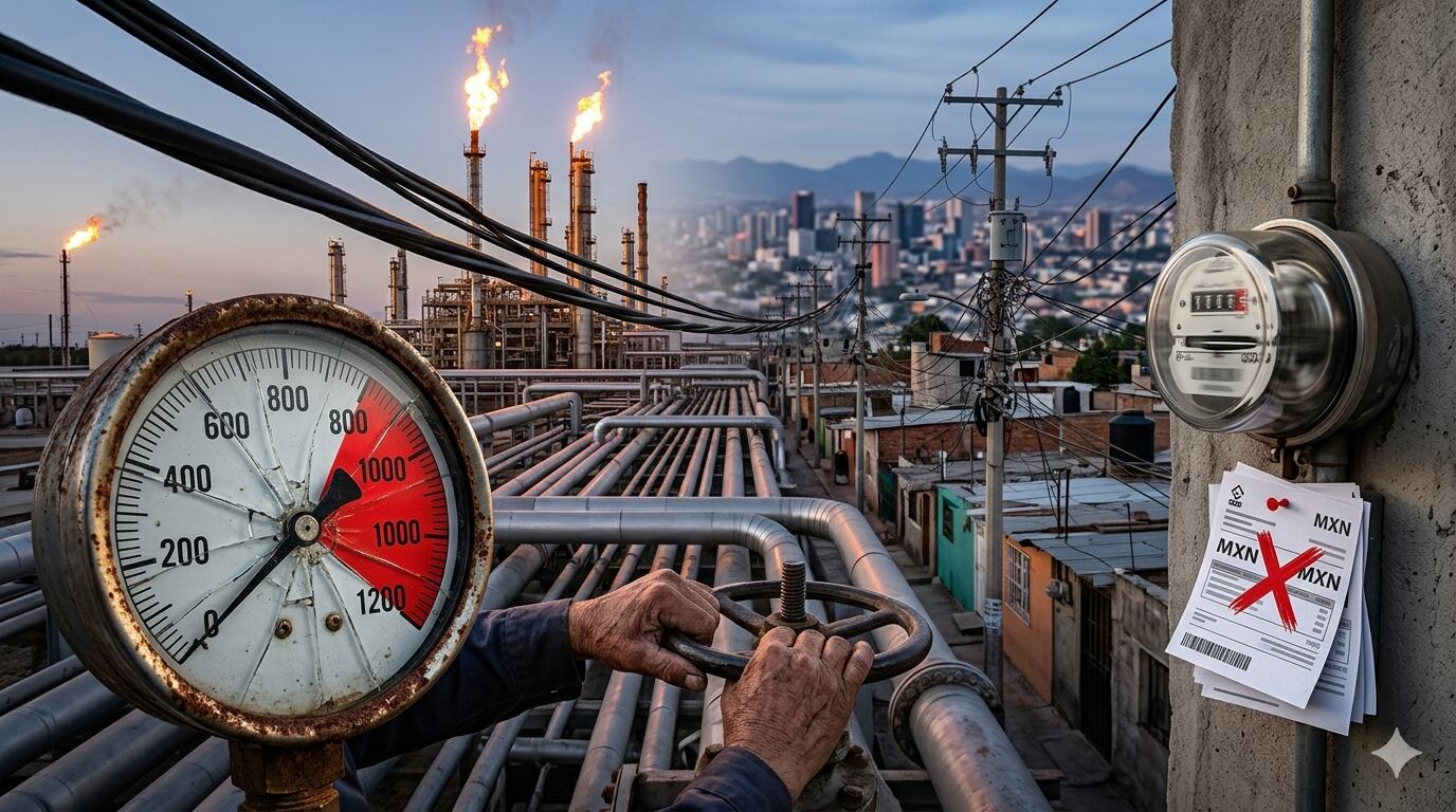 Golpe al bolsillo: gas más caro amenaza recibos de luz en México