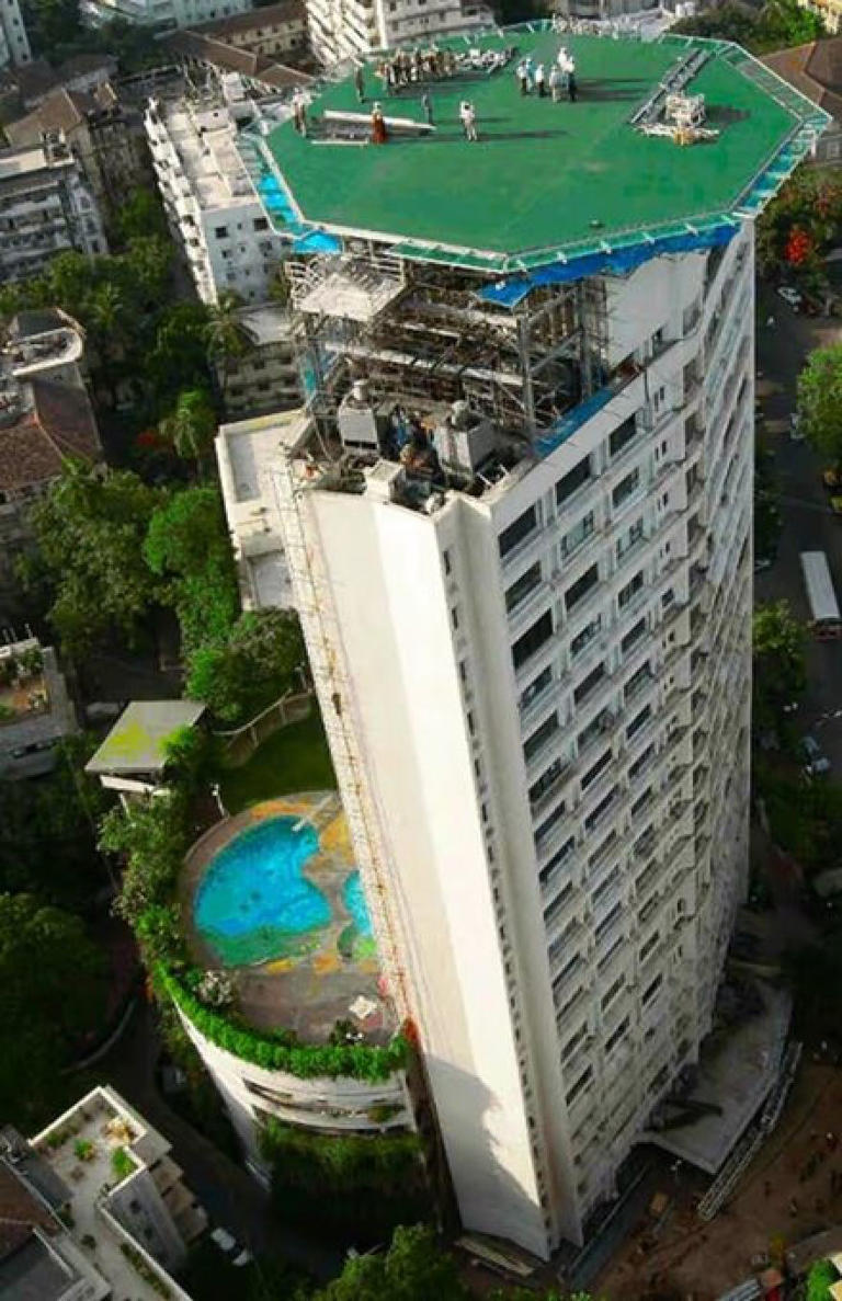 Anil Ambani's 17-storey luxury property is in the upscale Pali Hill neighbourhood. Photo: X/PratibhaGoyal