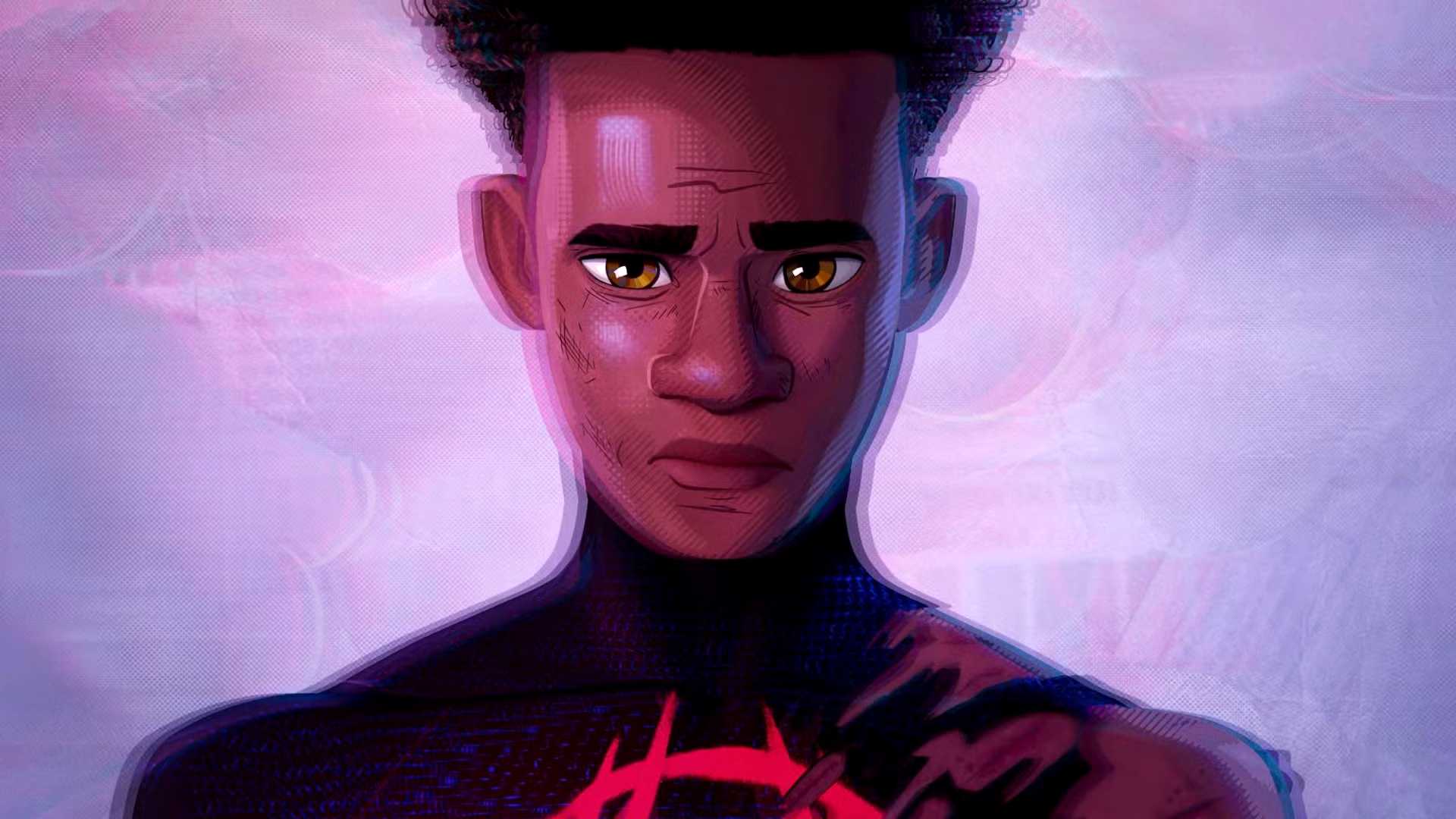 Miles Morales looking unsure in Spider-Man: Beyond the Spider-Verse