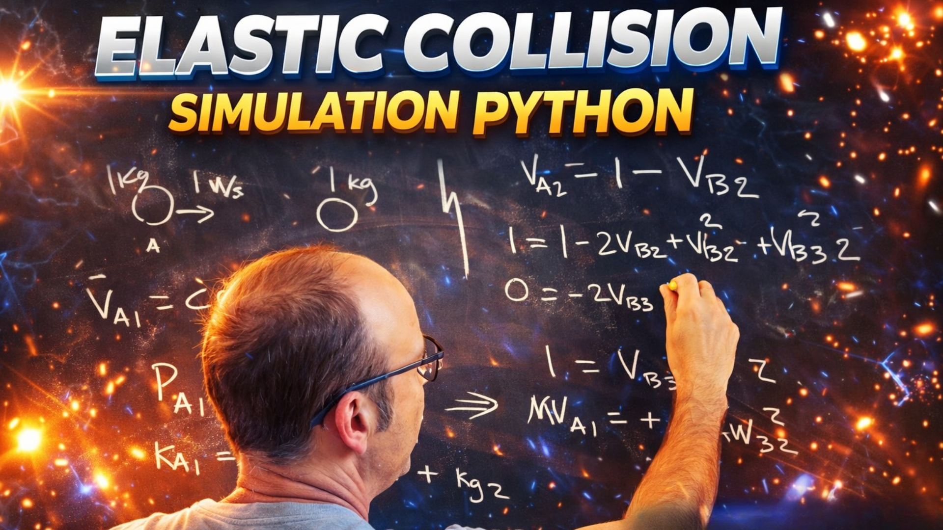 Python simulation of elastic collisions physics tutorial and examples