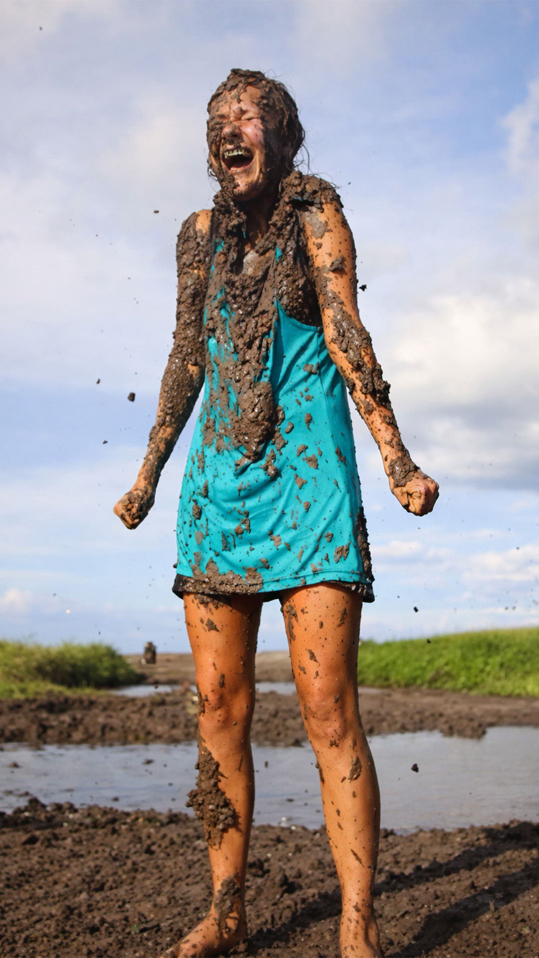 Mud challenge caught on camera