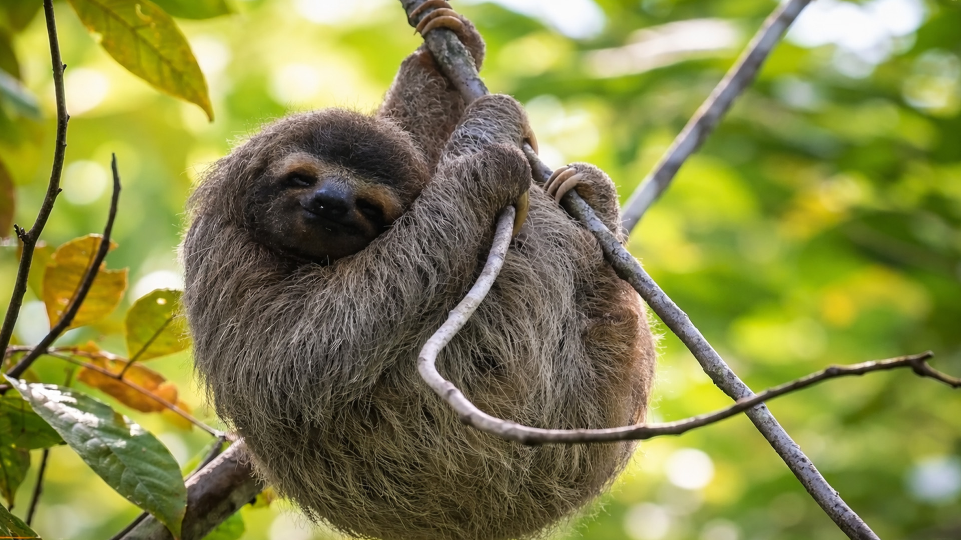 The slowest mammal in the Amazon canopy