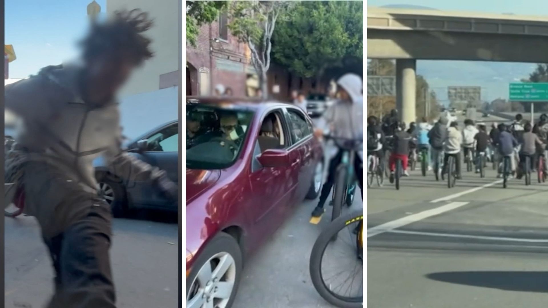 Group in car attacked in San Francisco by dozens of bicycle riders in ...