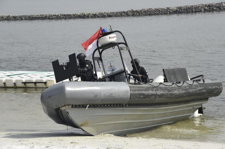 Detasemen Jalamangkara (Denjaka) Korps Marinir TNI AL melakukan simulasi penanganan terorisme (ilustrasi).