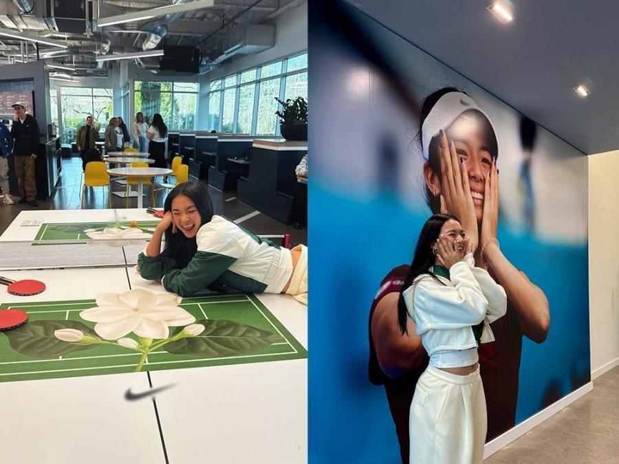 Alex Eala visits HQ of global sportswear brand