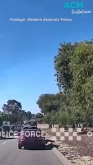 One injured, one fled in horror motorcycle crash caught on dashcam