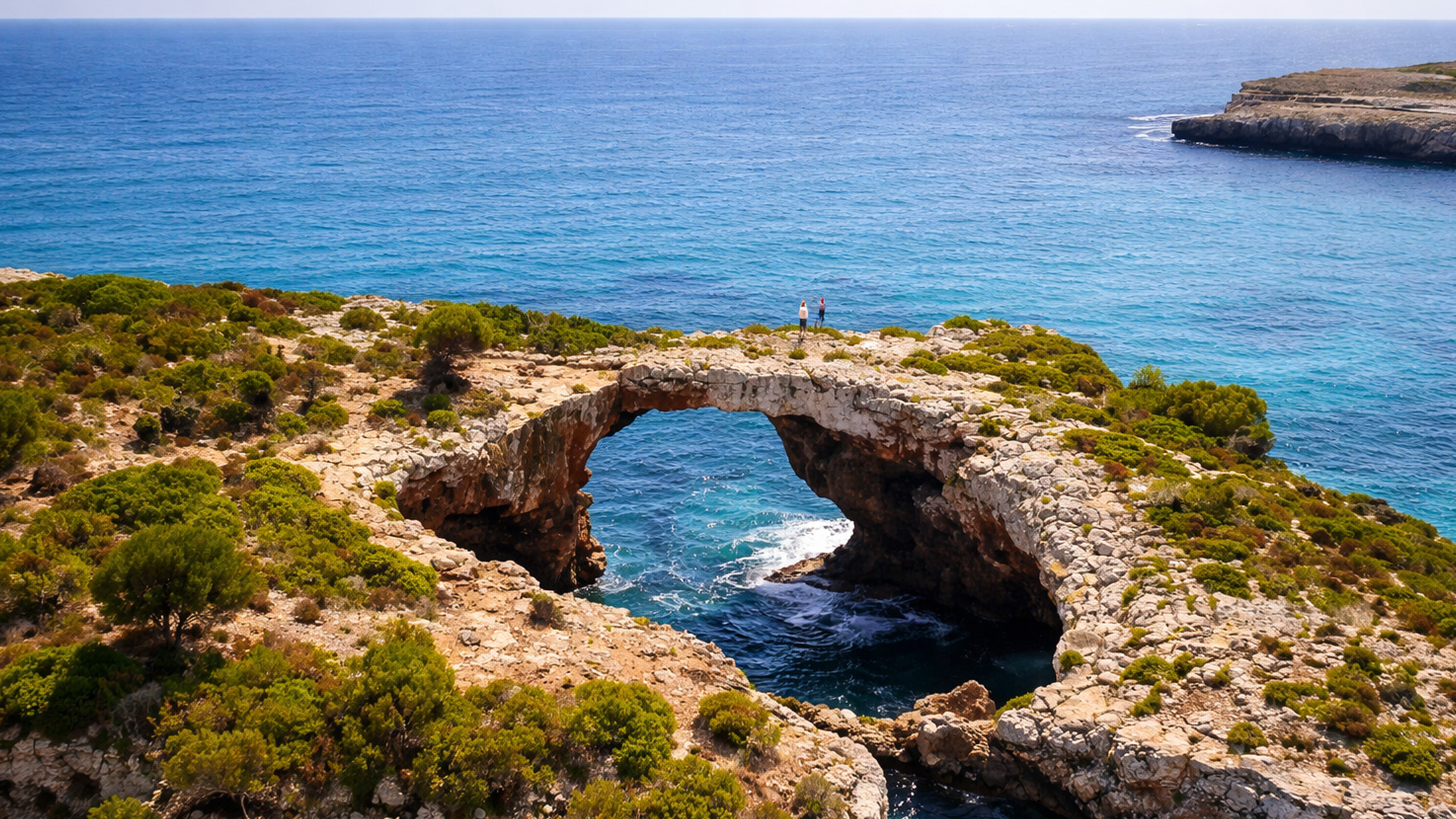 Un pont naturel au-dessus de la mer ouverte