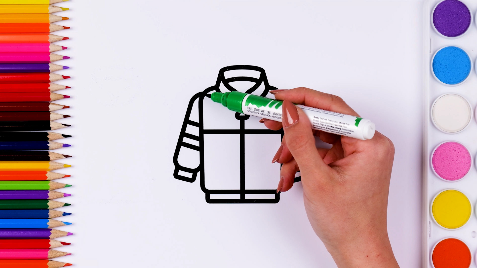 Coloring in activity | Kids learning colors