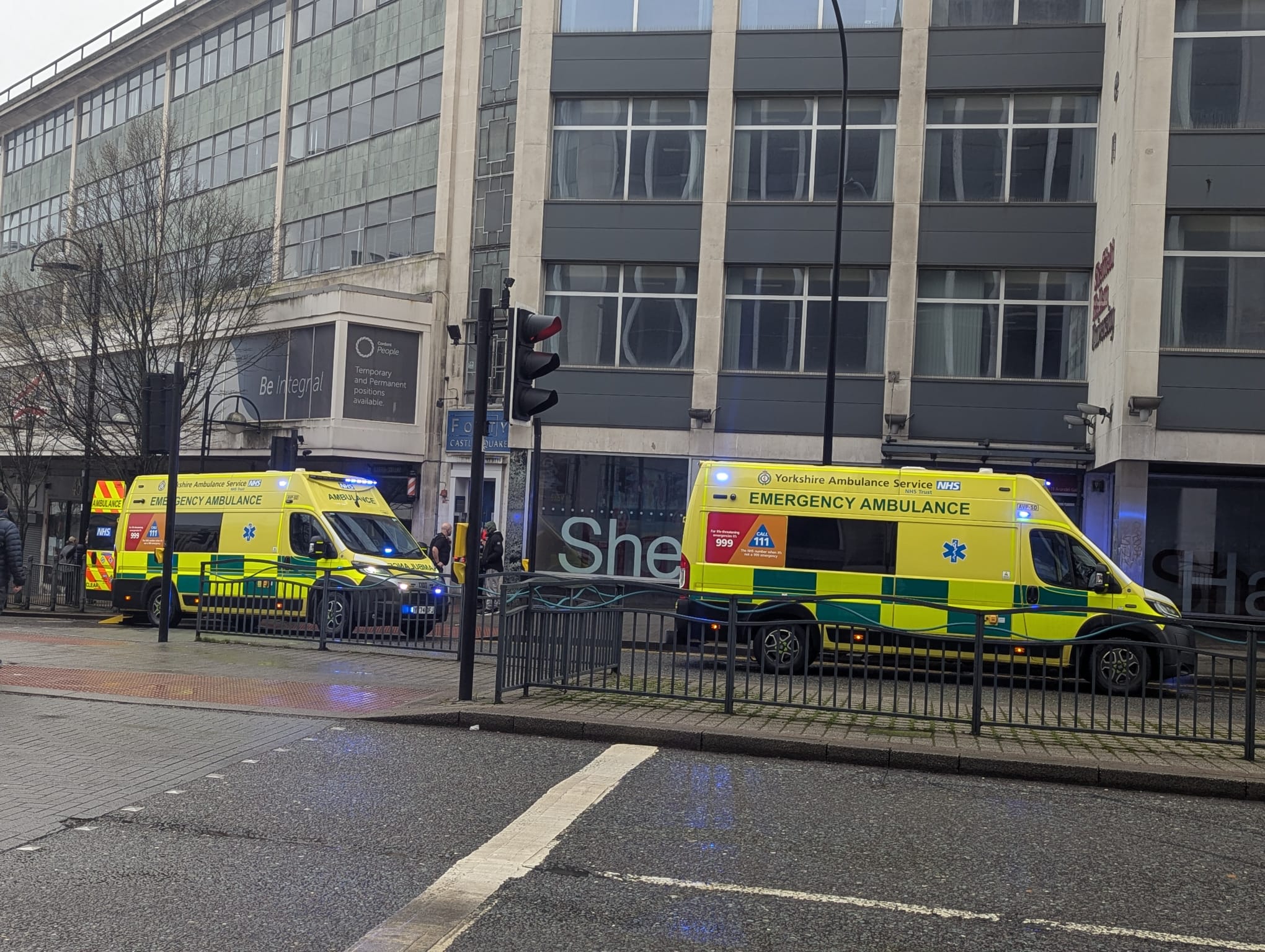 One person hospitalised after incident on Arundel Gate, Sheffield city ...