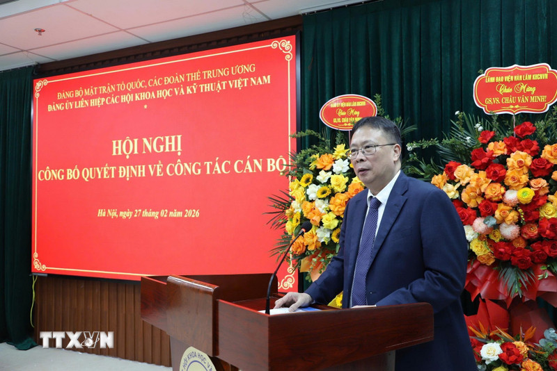 Giáo sư, Viện sỹ Châu Văn Minh là Bí thư Đảng ủy Liên hiệp các hội Khoa học và Kỹ thuật Việt Nam