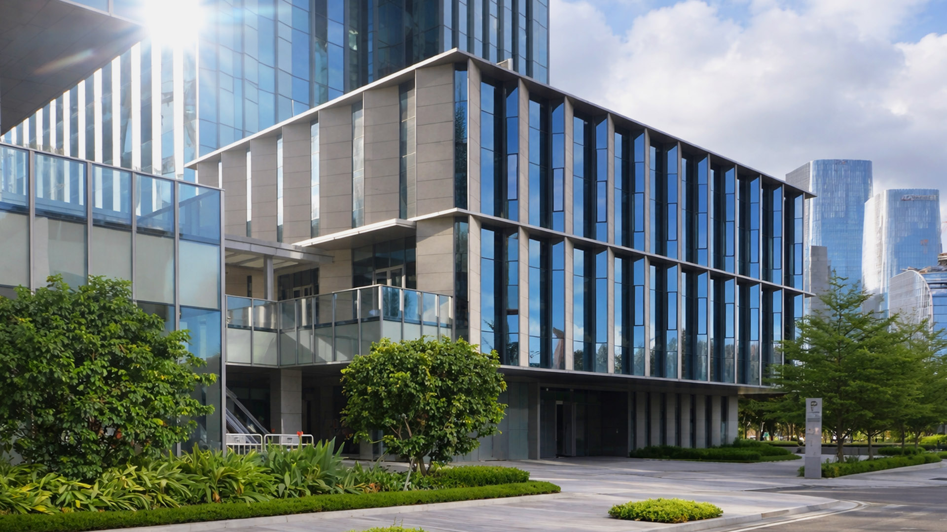 Modern Office Building with Glass Facade China