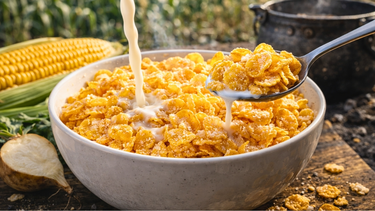 Making frosted corn flakes from scratch, growing corn and sugar beets ...