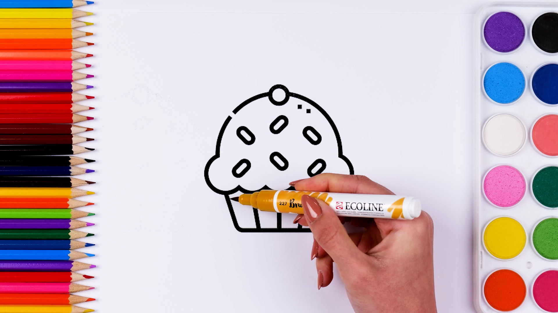 Sweets edition | Coloring in for preschool