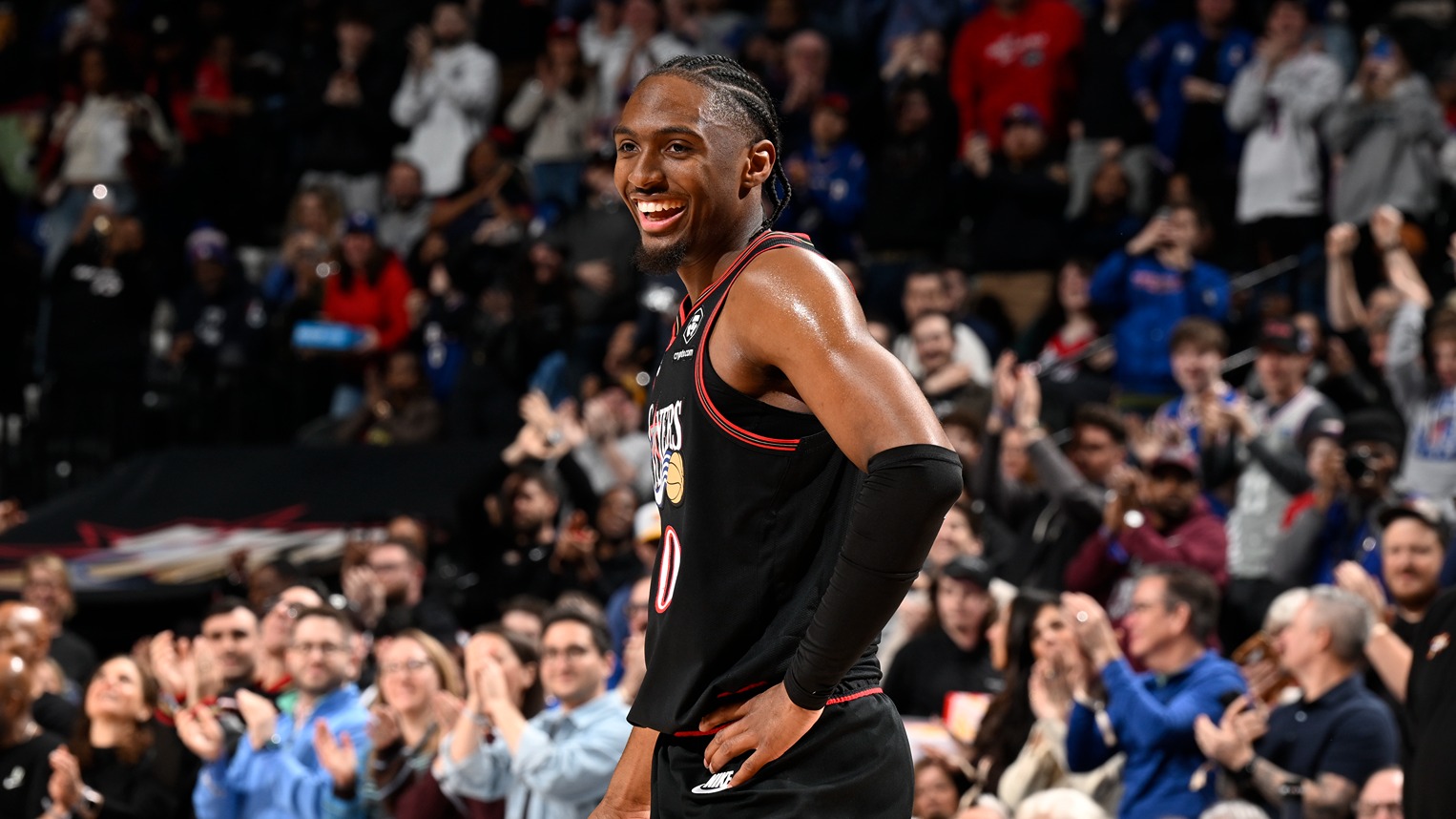 Maxey happy to take a rare pause following record-breaking, meaningful ...