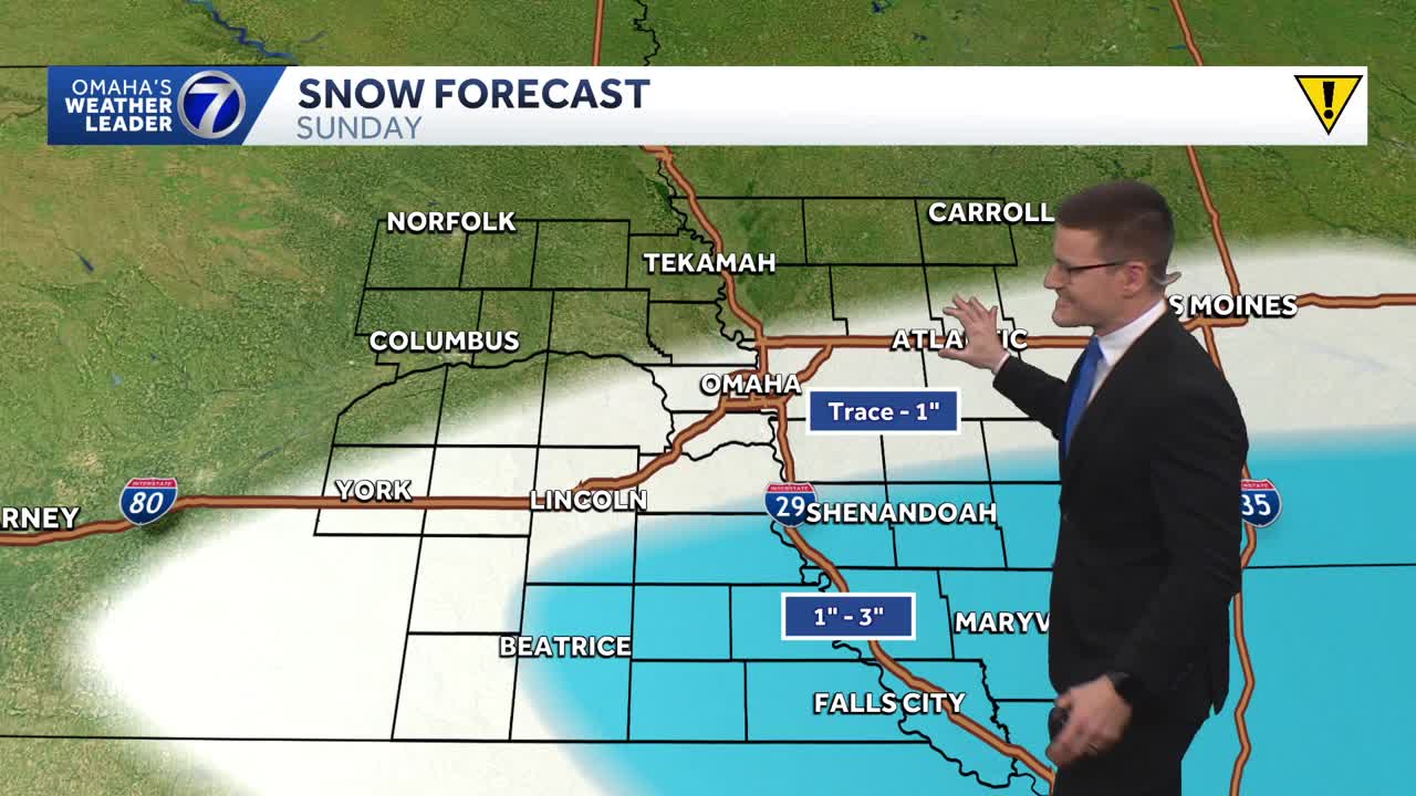 Unseasonably warm, breezy Friday, light snow Sunday for Omaha area