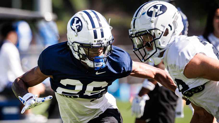 BYU cornerback Jordyn Criss at BYU Fall Camp