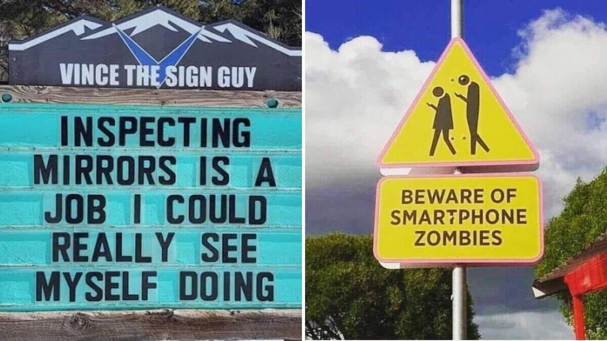 10+ signs with a humorous spin on their message