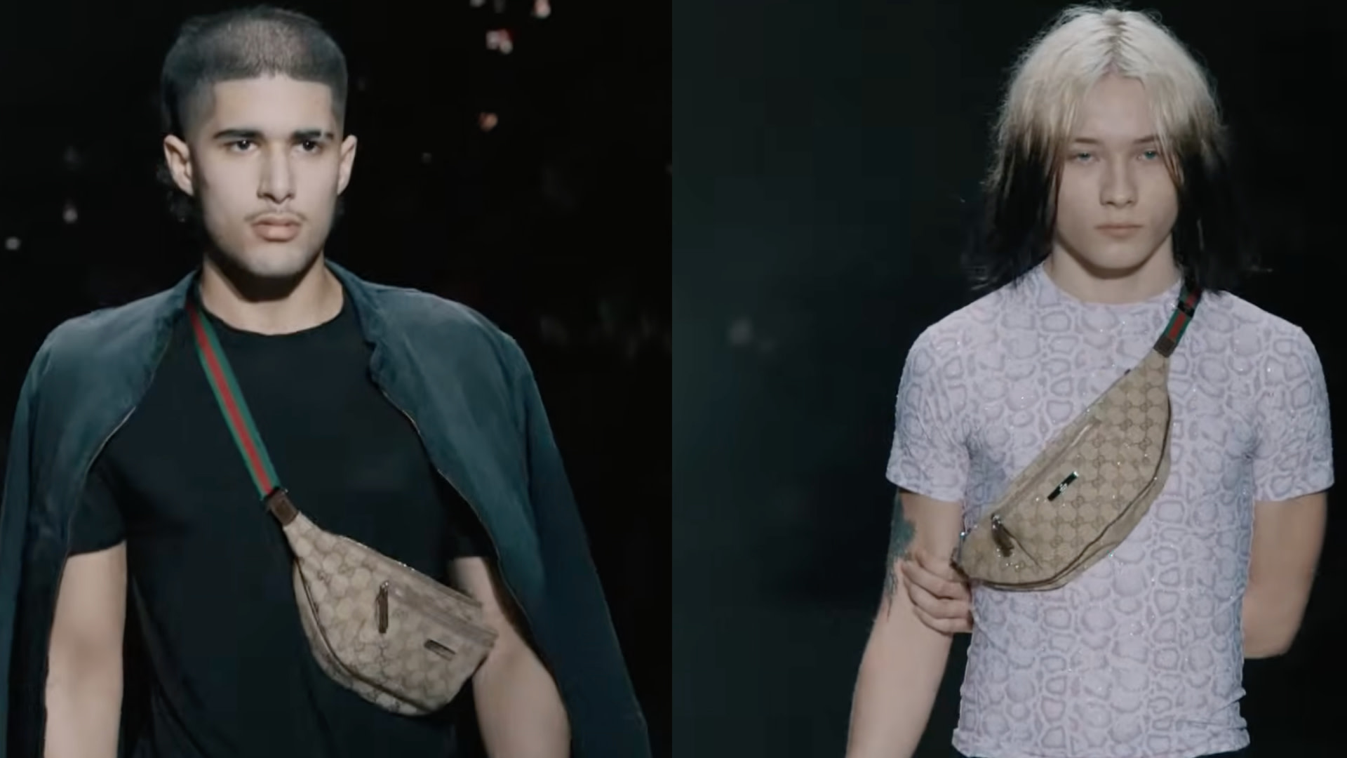 Fakemink and Nettspend walk for Demna's first Gucci runway show in Milan