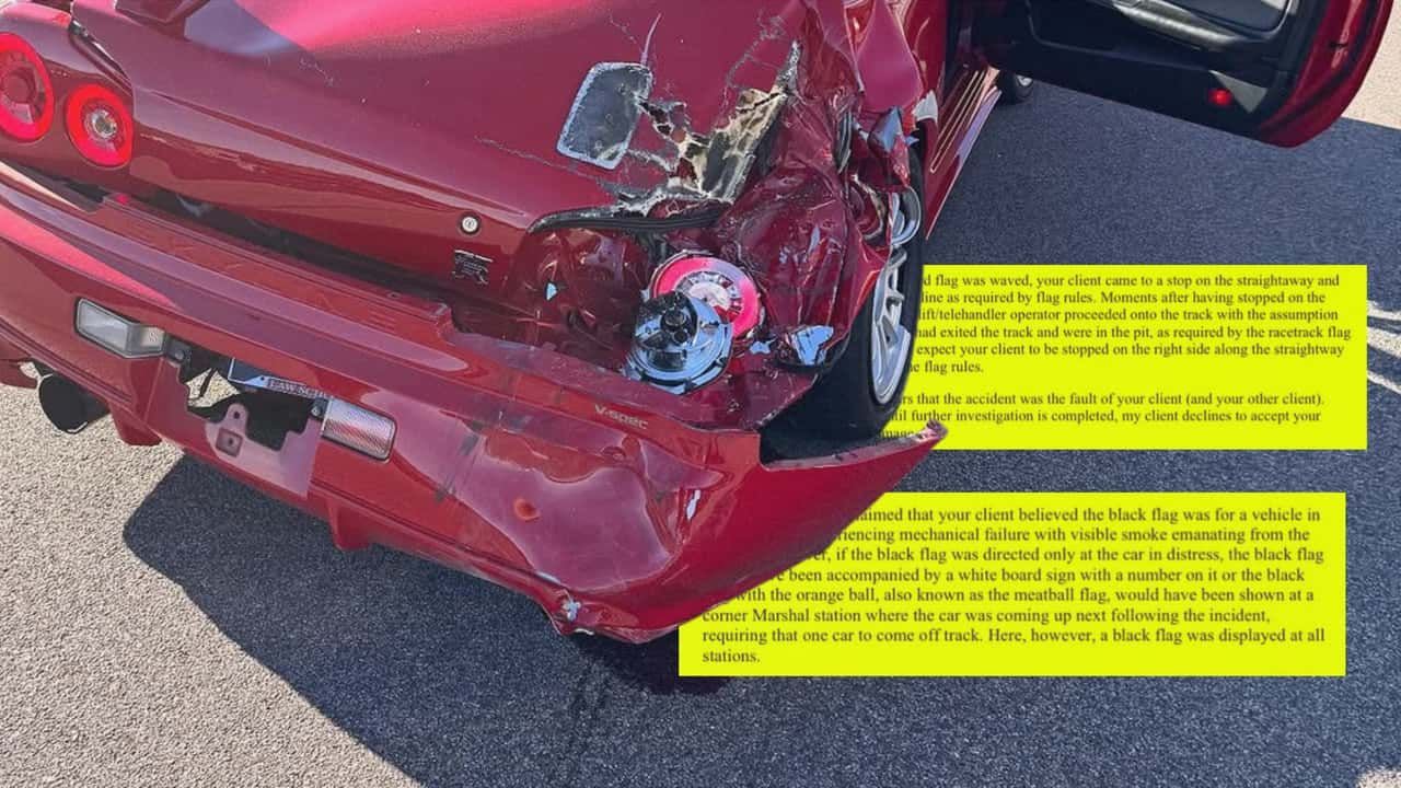 $250K Skyline destroyed: Laguna Seca wrecks R34 and blames the owner