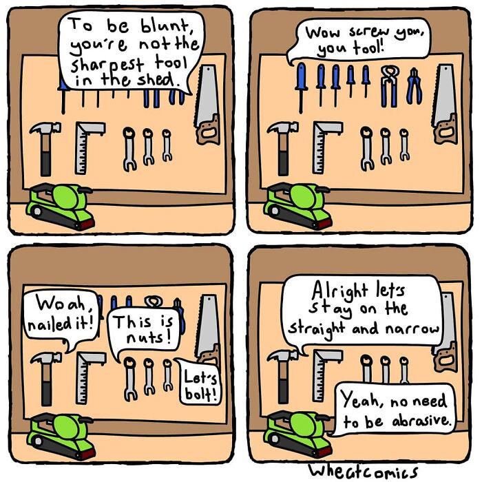 Here are 50 comics with silly humor and random twists