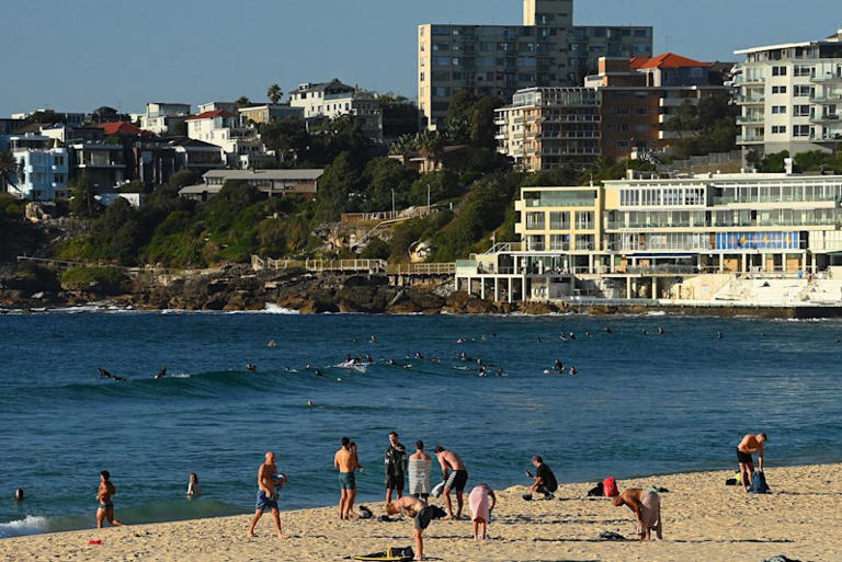 Bondi Beach in the days after the mass shooting in December.