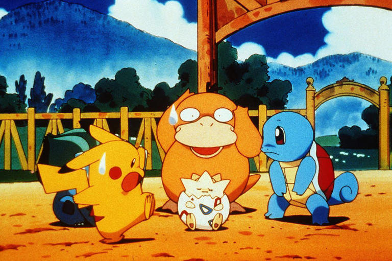 Pikachu, Pysduck, Togepi and Squirtle Credit: Pikachu Projects 98/Kobal/Shutterstock