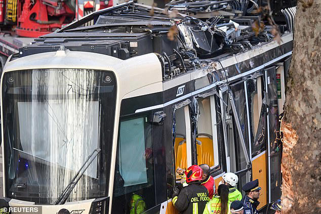 At least one dead and dozens injured as tram derails and crashes into ...