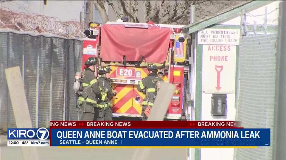 Video: Queen Anne boat evacuated after ammonia leak