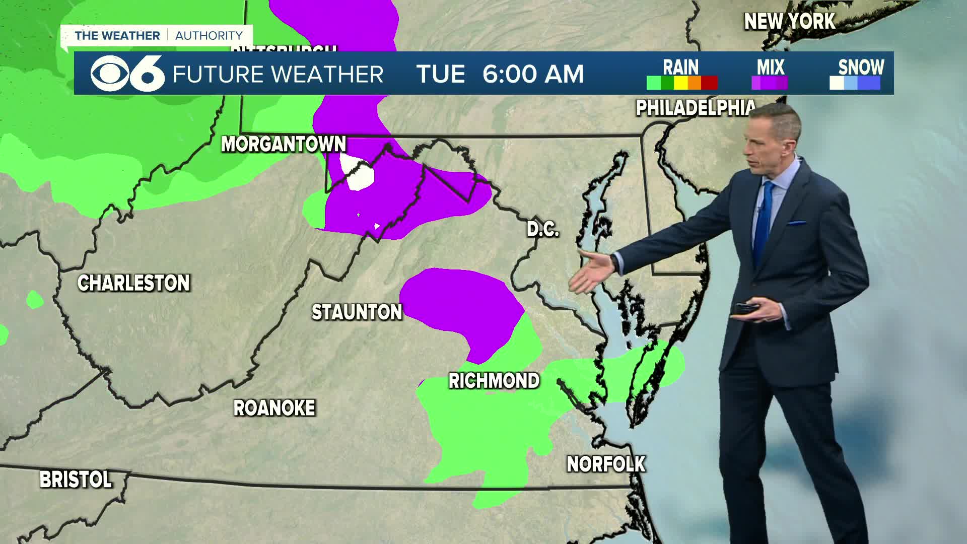 Update on system that could bring precipitation to Virginia Tuesday morning