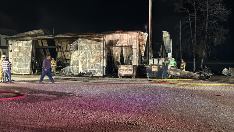 Shed, vehicle, heavy machinery deemed total loss after fire