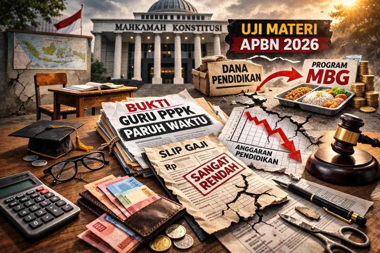 Gaji Guru PPPK Paruh Waktu Rp55 Ribu–Rp750 Ribu, P2G Bawa Bukti ke MK Soal Dana MBG di APBN 2026