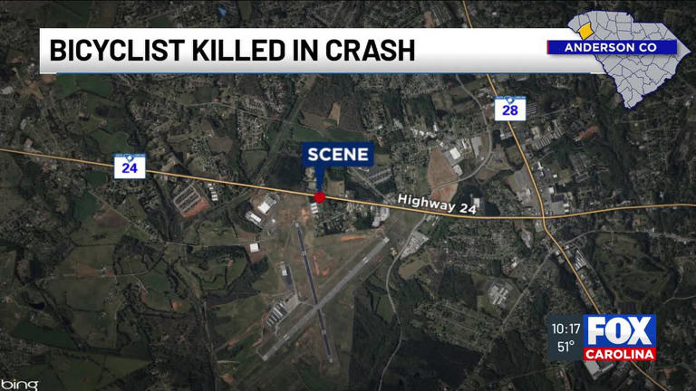 Coroner identifies bicyclist killed in crash with car in Anderson County