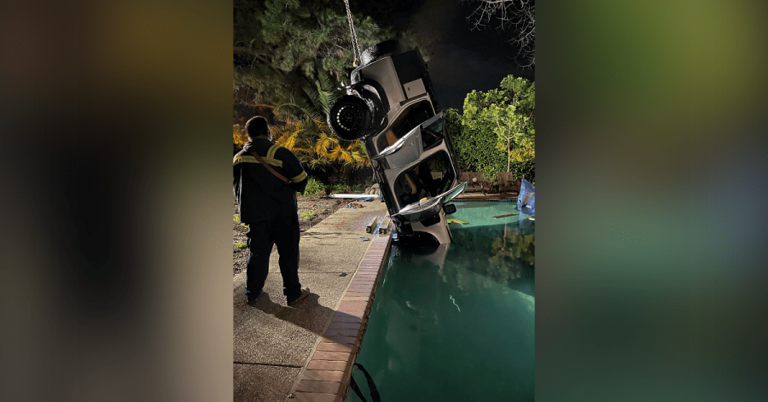 Unexpected pool party: DUI driver crashes SUV into San Mateo home ...