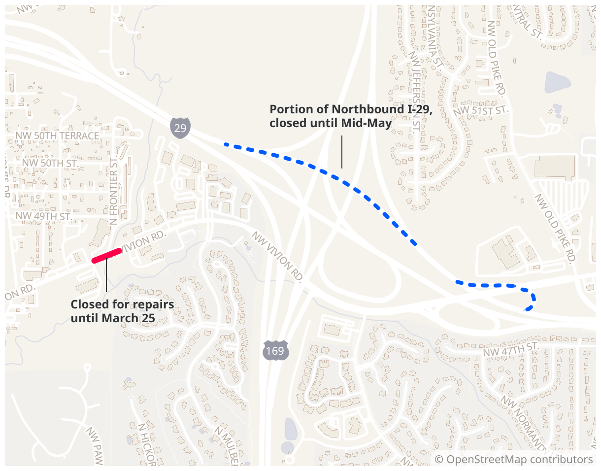 Another key road closed in KC's Northland for emergency repairs. What ...