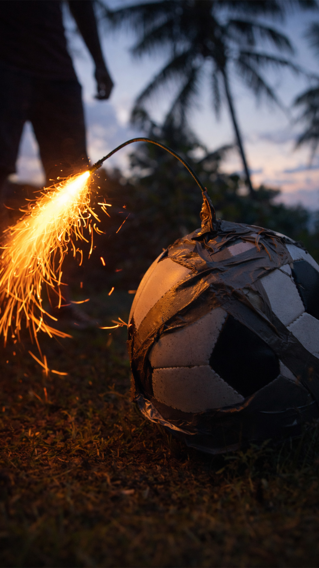 What happens when a soccer ball explodes