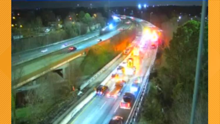 All lanes blocked on I-64 East after multi-vehicle crash