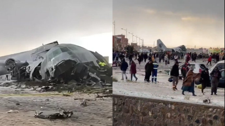 Máy bay quân sự chở tiền rơi ở Bolivia, đám đông hỗn loạn nhặt tiền, 15 người chết